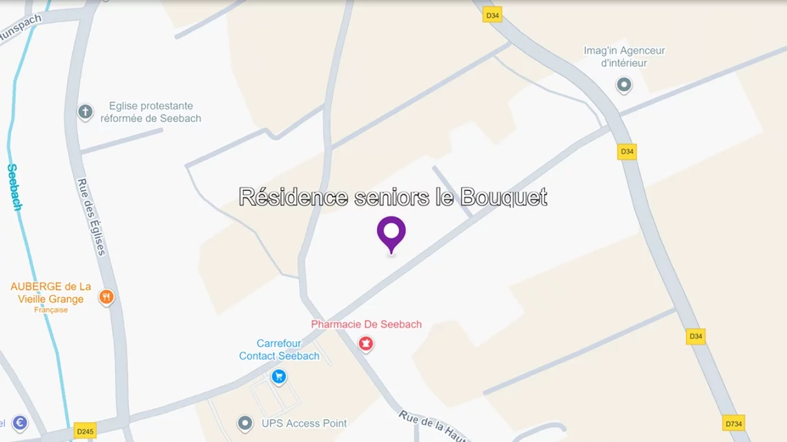 ALFA Immobilier localisation r&eacute;sidence seniors Le Bouquet de Seebach